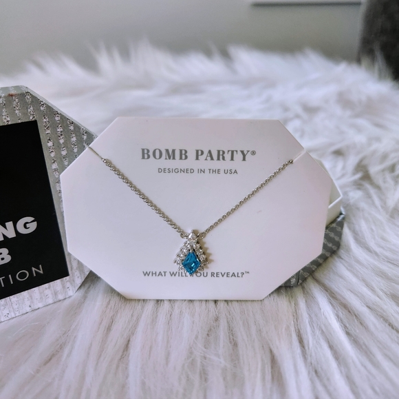 NWT Bomb Party 5158 Blue Apatite .925 Solid Sterling Silver 18" Necklace - Picture 3 of 5